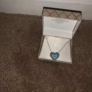 Sterling silver heart necklace